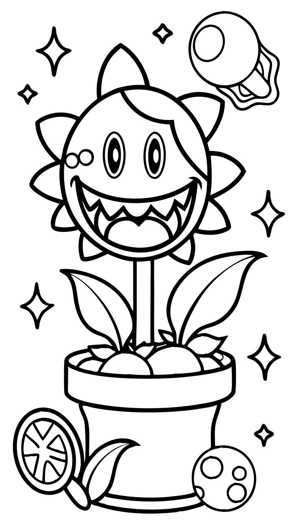 coloriages de plante piranha